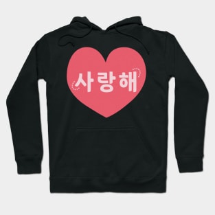 I Love You in Korean (사랑해) Hoodie